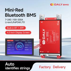 데일리 스마트 BMS 4.3인치 LCD UART 4S 7S 8S 13S 14S 16S 17S 20S 24S 블루투스 내장 100A 120A 150A 200A 리튬인산철/리튬이온
