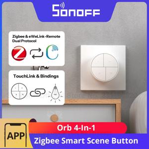 SONOFF Orb 4-in-1 지그비 스마트 씬 버튼 분리형 자석 디자인 지그비 & eWeLink-리모트 듀얼 프로토콜 다중 트리거 액션