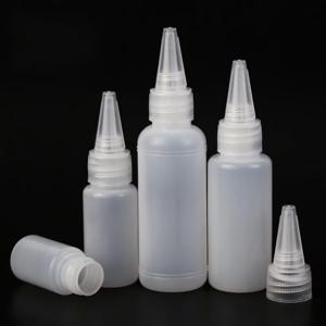 10pcs빈 PE 플라스틱 접착제 병 나사 뚜껑 압착 액체 잉크 오일 드로퍼 병 10ML/20ML30ML/50ML 도매
