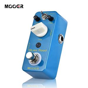 MOOER 블루스 무드 오버드라이브 기타 페달 - 블루스 스타일, 트루 바이패스, 2가지 모드(브라이트/팻), 풀 메탈 쉘