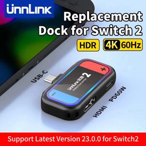 닌텐도 스위치 2용 휴대용 도킹 스테이션, 미니 여행용 도크, 4K HDMI 출력 및 PD 충전 기능 포함, NS2를 TV/모니터에 연결