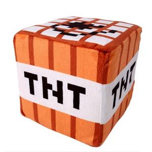 멋진 TNT 플러시 베개 큐브 장난감 열쇠고리 펜던트 부드러운 봉제 인형 크리스마스 생일 선물 어린이를 위한 장난 장식품