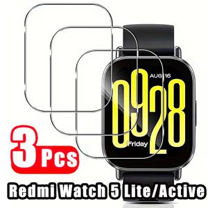 Xiaomi Redmi Watch 5 Lite Watch5 액티브 스마트워치 화면 보호기 투명 필름용 프리미엄 강화 유리 3개