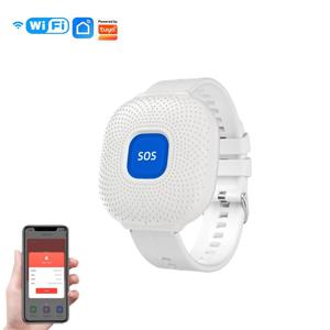 Tuya 스마트 WiFi Sos 패닉 버튼 내장 배터리, 노인/임산부/어린이를 위한 알람 USB 충전 APP 알람 방수