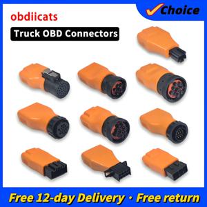 풀 세트 10Pcs 트럭 obd2 어댑터 진단 케이블 커넥터 for ISUZU For CAT For DENSO For IVECO For CUMMINS For VOLVO