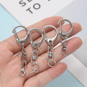 10개/묶음 C형 로브스터 클립 키링 키체인 클립 연결 고리 DIY 보석 제작용 키체인 액세서리