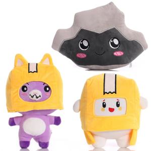 Lanky-box 이동식 만화 로봇 부드러운 장난감 플러시 어린이 선물 인형 소녀 침대로 변형 Kawaii 베개 사랑스러운 선물