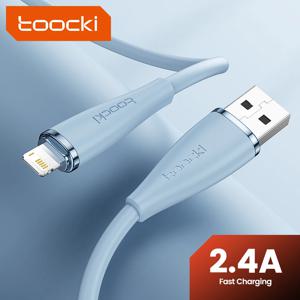 투키 2.4A USB 케이블 아이폰용 소프트 TPE 고속 충전 케이블 에어팟 아이폰 14 13 12 11 프로 맥스 X 플러스 미니 아이패드 데이터 케이블