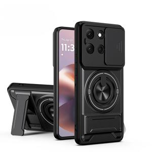 모토로라 모토 G35 G55 G86 G53 G34 G56 G84 G64 G45 5G G54 슬라이드 카메라 보호 렌즈 링 스탠드 커버용 마그네틱 폰 케이스