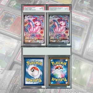 DIY 프록시 PTCG 등급 카드 컬렉션 뮤 Vmax 시크릿 소드&쉴드 퓨전 스트라이크 269/264 영어 GEM MT10 홀로그램 라벨 선물