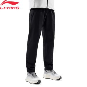 Li-Ning 남성용 트레이닝 스포츠 바지 LN 방수 89.8% 폴리에스테르 10.2% 엘라스테인 레귤러 핏 LiNing 피트니스 바지 AYKW047