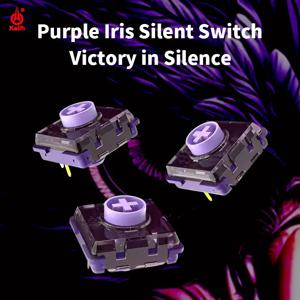 Kailh Purple Iris Silent Switch 30g Purple Iris 미니 로우 프로파일 스위치 빠른 작동 무소음 스위치 HITBOX 키보드 스위치