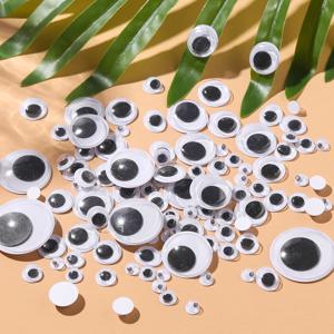 50/100/200개 5-24mm 자가 접착식 움직이는 눈 DIY 스크랩북 장난감 인형 어린이 DIY 액세서리