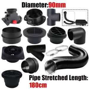 90mm 직경 1.8M 길이 에어 디젤 히터 덕트 파이프 튜브 호스 아웃렛 배기 연결기 웹스토 에버스파이처용