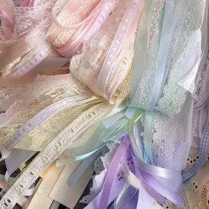10야드 빈티지 레이스 리본 원단 트림 DIY 리본 매듭 장식 재봉 액세서리 선물 포장용 0.6-5CM 폭