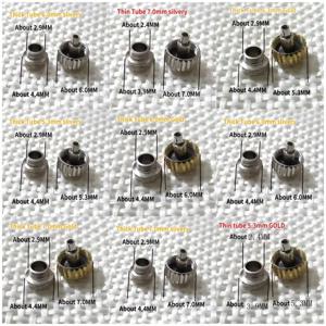 1개 스틸 소재 시계 크라운 (Rlx 5.3mm 6mm 7mm) 실버 골드 메탈 시계 스템 크라운 수리 부품 세트
