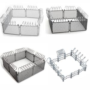 MOC 군사 디오라마 블록 세트 - DIY 전쟁 장면을 위한 보호용 철망, 로드블록 및 장벽 포함