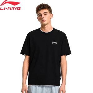 Li-Ning 남성용 스포츠 스타일 티셔츠 LN COOL 편안한 캐주얼 LiNing 반소매 컬쳐 셔츠 AHSW275