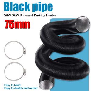1/2/3m 75mm 디젤 히터 덕트 호스, 5KW 8KW 주차 히터 트럭 RV 보트용 클램프가 있는 유연한 알루미늄 호일 통풍관