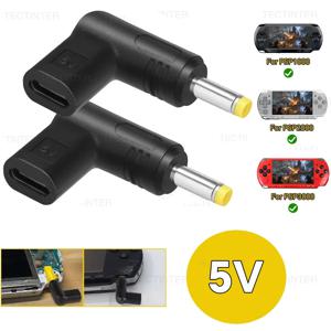 5V 전원 충전 어댑터, PSP 1000 2000 3000 휴대용 게임기 비디오 게임 미니 USB C 충전 변환 어댑터 (Type-C에서 DC로)