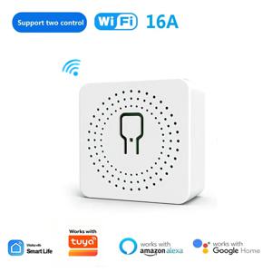 1pc 16A 미니 Wifi DIY 조명 스위치 모듈 양방향 제어는 Tuya Smart Life APP Alexa Alice Google 홈과 함께 작동합니다.