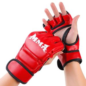 어린이용 두꺼운 복싱 글러브 MMA 글러브 하프 핑거 펀칭백 킥복싱 무에타이 미트 전문 복싱 훈련 장비