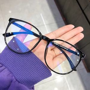 안티 블루 라이트 차단 안경 여성/남성을 위한 투명한 방사선 방지 안경 교체 가능한 렌즈