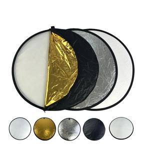 사진용 반사판 세트, 5-in-1 스타일, 야외 사진 라이브 조명, 선택 가능한 60/80/110cm, 휴대용 및 접이식