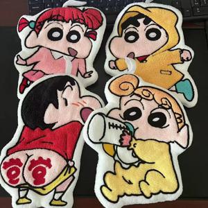 크레용신짱 애니메이션 주변용품 손수건 걸이형 귀여운 초흡수성 두꺼운 손수건, 욕실 및 주방용품