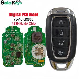 SOLOKEYS 95440-BX000, 433MHz, 6A 칩, 정품 PCB 보드, 현대 뉴 크레타 2022, 2023년형 스마트 리모컨 키용 애프터마켓 케이스.