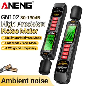 ANENG GN102 소음 데시벨 측정기 30-130dB 고정밀 사운드 레벨 미터 환경 소음 감지기 백라이트 데시벨 테스터