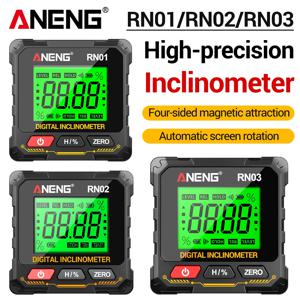 ANENG RN01/RN02/RN03 경사계 고정밀도 0.05 ° 4면 자석 흡착식 자동 각도 측정기