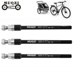 MUQZI 자전거 쓰루 액슬 트레일러 히치 어댑터 M12x1.0/1.5/1.75 나사 피치 160-178mm