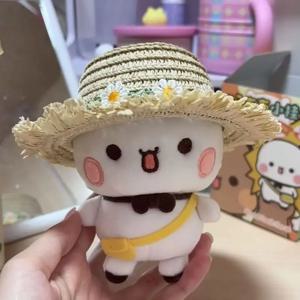 이어 부부 귀여운 만화 플러시 인형 열쇠고리 부드러운 봉제 장난감 드레스업 의상 가방 참 키링 사랑스러운 소녀들을 위한 선물