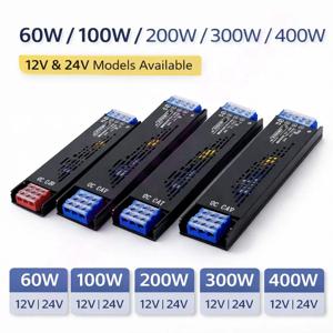 DC 전원 공급 장치, 12V, 24V, 60W, 100W, 200W, 300W, 400W, AC 220V, 230V, AC를 12V, 24V DC로 변환, LED 스트립 드라이버, 조명 변압기