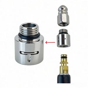 고압 세척 배수구 청소 노즐 어댑터 G1/4 나사산 (KARCHER K/ LAVOR/ Stihl 호스 직접 연결용)