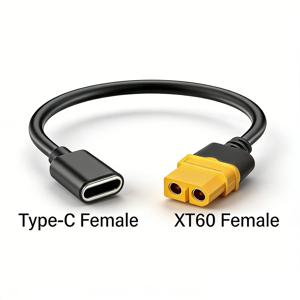 Type-C - XT60 충전 케이블 PD 100W 20V/5A USB-C - XT60 암 어댑터(ToolkitRC 드론 모델 에너지 저장 전원 충전기용)