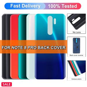 Redmi Note 8 Pro용 후면 커버, 하드 배터리 케이스, 접착식 후면 하우징 커버, M1906G7I 배터리 커버