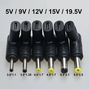 5V 9V 12V 15V 19.5V 타입C-DC 잭 플러그 충전 어댑터 컨버터 (라우터, 태블릿, 팬용) USB C PD-DC 전원 연결기