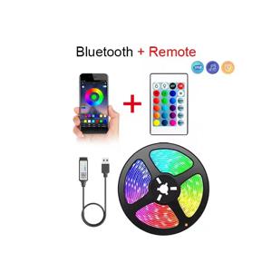 5V RGB 5050 LED 라이트 스트립 USB 적외선 리모컨 유연 램프 테이프 리본 다이오드 (축제, 파티, TV, 책상, 침실용)