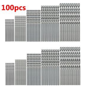 새로운 50/100Pcs 1/1.5/2/2.5/3mm 티타늄 코팅 HSS 고속 강철 드릴 비트 세트 금속 목재 알루미늄 드릴링 도구 용 도구