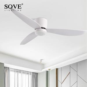 SOVE 모던 화이트 BLDC 천장 선풍기 LED 조명 포함 천장등 선풍기 조명 포함 천장 선풍기 LED 팬 램프 리모컨