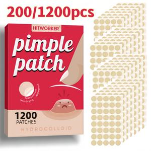 200/1200pcs 보이지 않는 여드름 패치 제거 여드름 방지 하이드로콜로이드 패치 스팟 마크 컨실러 수리 스티커 방수