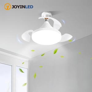 조이인레드 천장 선풍기(조명 및 리모컨 포함), 숨겨진 접이식 날개, 저소음 팬 조명, 3단 속도 및 밝기 조절 가능, 흰색