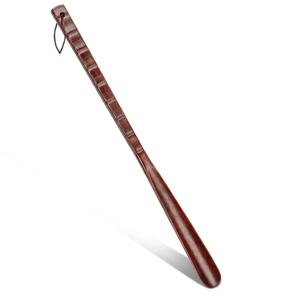 54CM 길이의 손잡이가 있는 디자인 신발주걱, 노인용 내구성 있는 나무 신발주걱, 가정용 도구, 대나무 조인트 손잡이 신발주걱
