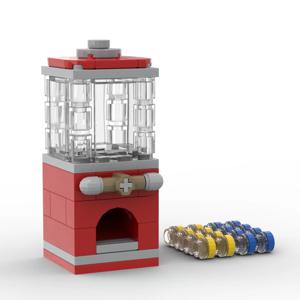 창의적인 레트로 게임 블록 장면 거리 자판기 뷰 머신 장식 DIY 빌딩 블록 교육용 어린이 장난감