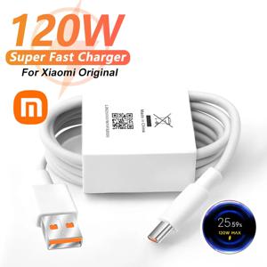 샤오미 정품 120W USB 터보 고속 충전 케이블 (미 17 15 14 13 12 11 6A 67W 타입 C 케이블) 레드미 노트 10 9 8 7 5 프로 K70 포코용