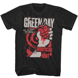Green Day American Idiot Hysteria T 셔츠 남성 록 음악 클래식 밴드 티 반팔 여성 패션 스트리트 탑