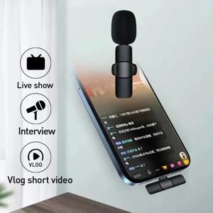 무선 라발리에 마이크 2.4G 미니 마이크 휴대용 오디오 비디오 녹음 미니 마이크 아이폰 안드로이드 라이브 방송 게임용 폰
