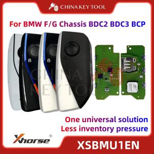 Xhorse XSBMU1EN XM38 BM 시리즈 BMW F/G 섀시 BDC2 BDC3 BCP 시스템용 스마트 키 U자형 스타일 키 쉘 포함